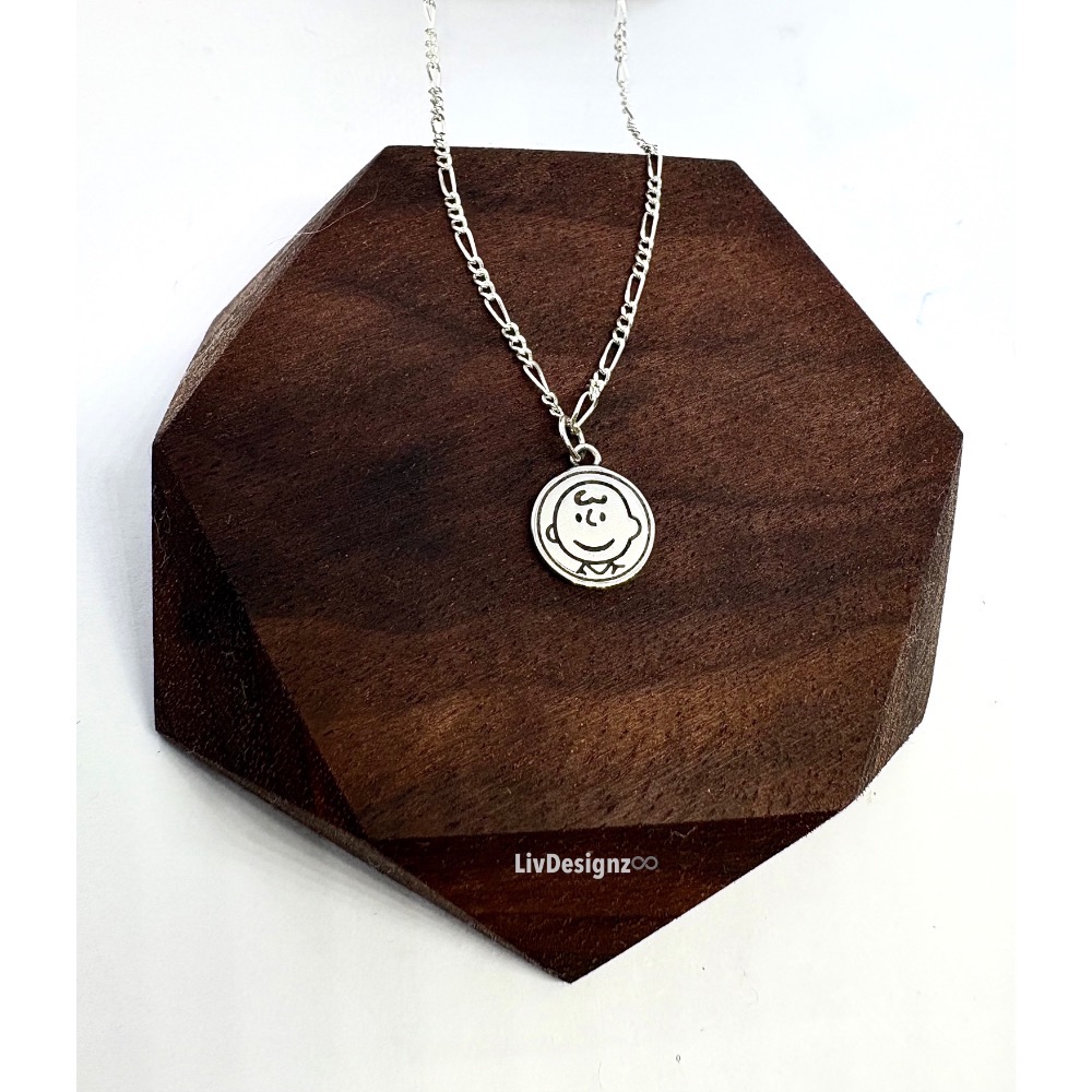 LivDesignz-現貨-Snoopy925純銀史努比項鍊限量套組（3個墜子加2條925純銀義大利項鍊贈木盒）小圓幣-細節圖3