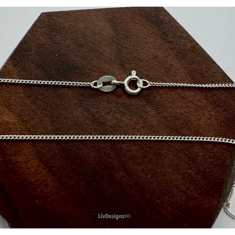 LivDesignz-義大利細銀項鍊925純銀項鍊-海洋系列-精緻海螺-直徑約0.8公分-細節圖5