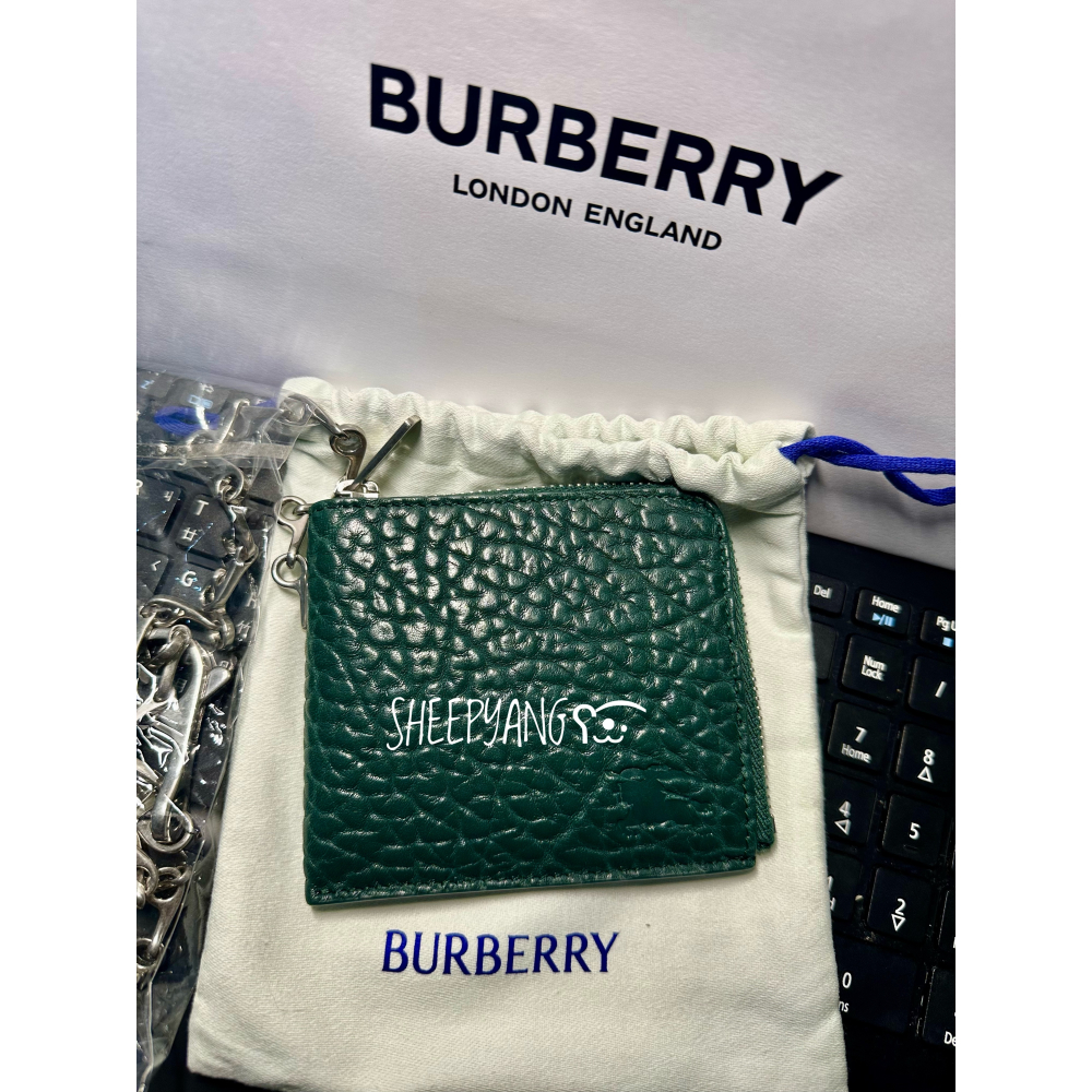 現貨🇬🇧英國購入Burberry 小錢包 卡夾 零錢包 真皮 誠可議-細節圖2