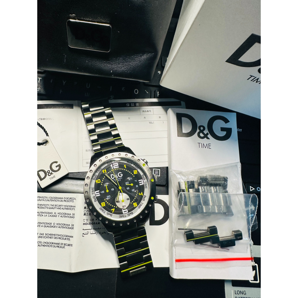 ⌚️D&G  DOLCE&GABBANA 鋼錶 男女都適合 絕版錶⌚️只有一隻 功能正常  實品超美-細節圖2