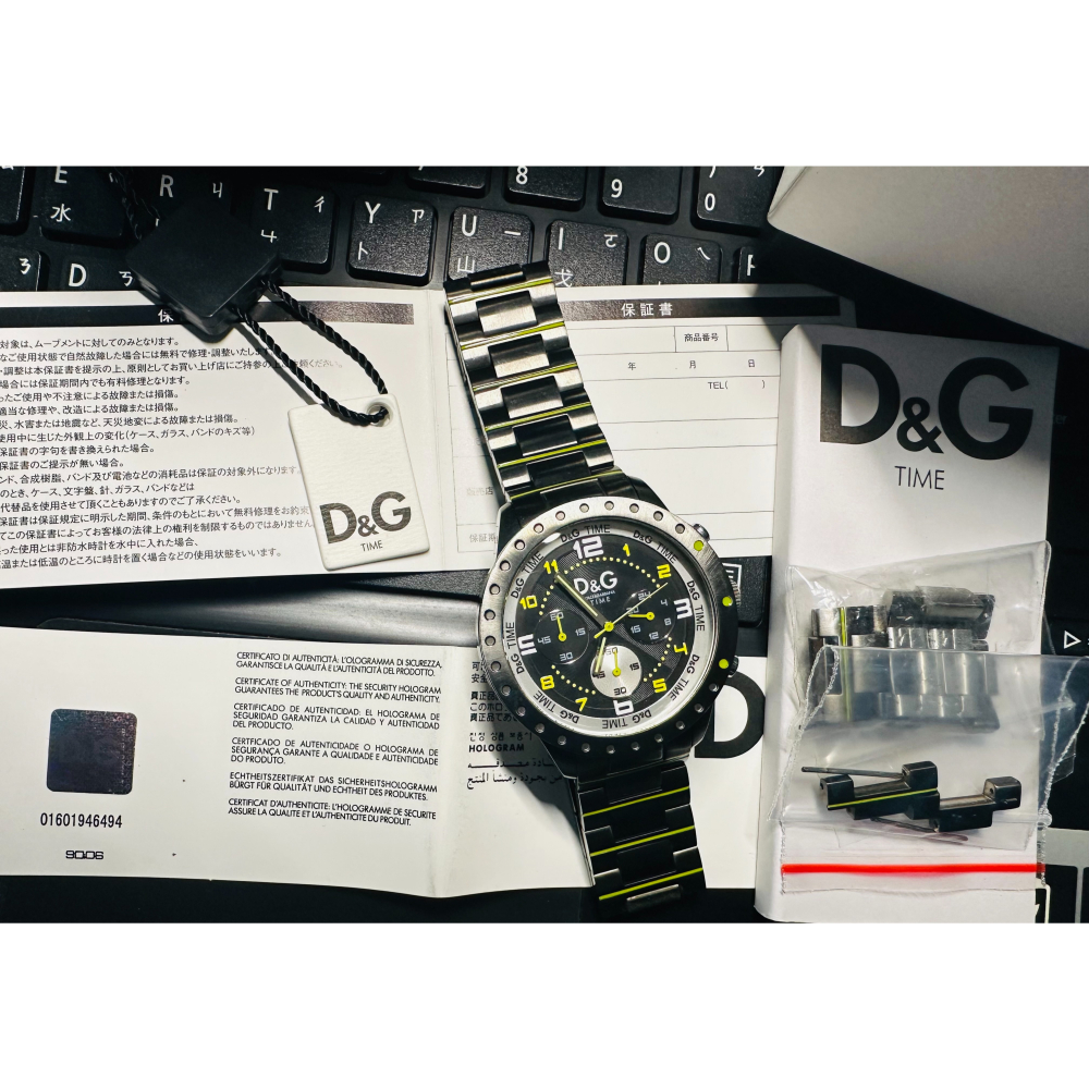 ⌚️D&G  DOLCE&GABBANA 鋼錶 男女都適合 絕版錶⌚️只有一隻 功能正常  實品超美-細節圖3