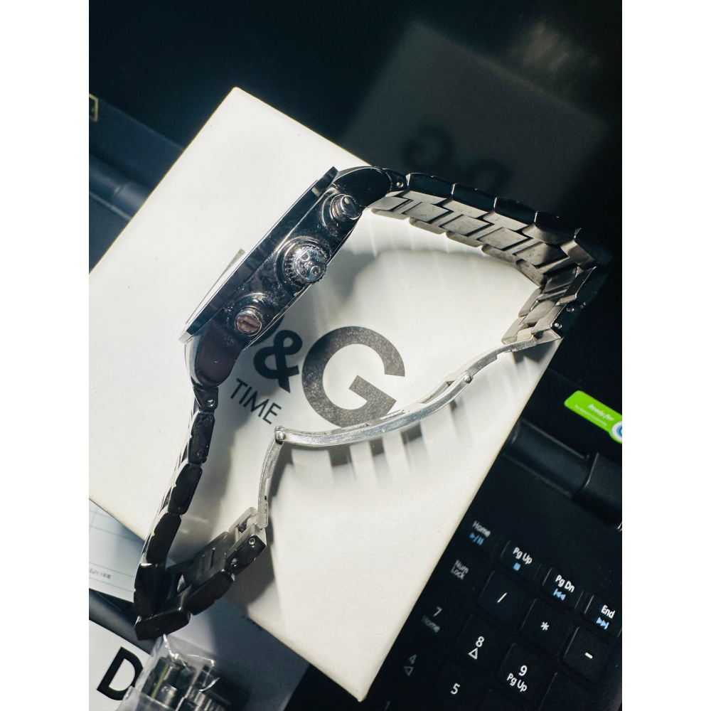 ⌚️D&G  DOLCE&GABBANA 鋼錶 男女都適合 絕版錶⌚️只有一隻 功能正常  實品超美-細節圖5
