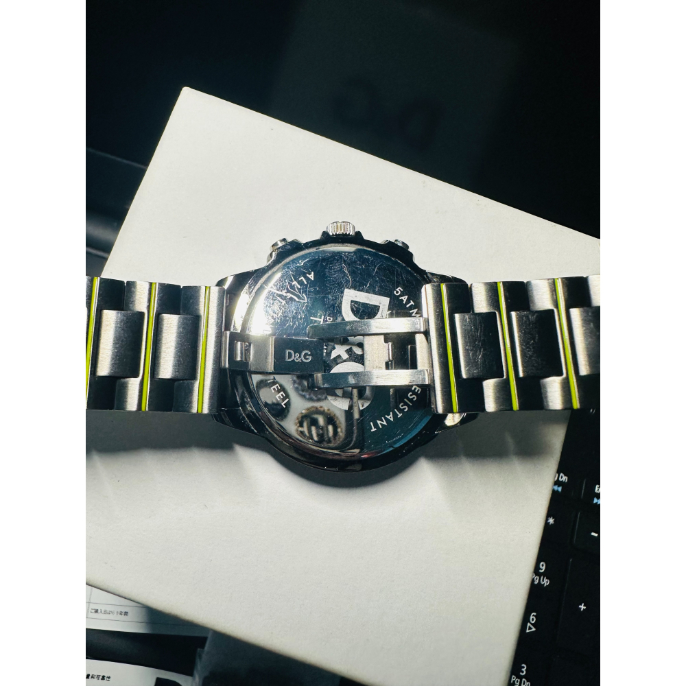⌚️D&G  DOLCE&GABBANA 鋼錶 男女都適合 絕版錶⌚️只有一隻 功能正常  實品超美-細節圖9
