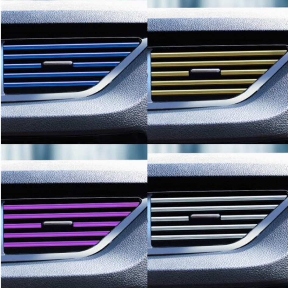 出風口裝飾條 電鍍裝飾 裝飾條 冷氣飾條 U型電鍍裝飾條 冷氣出風口飾條 內裝飾條 車貼 內裝裝飾 汽車改裝-細節圖2