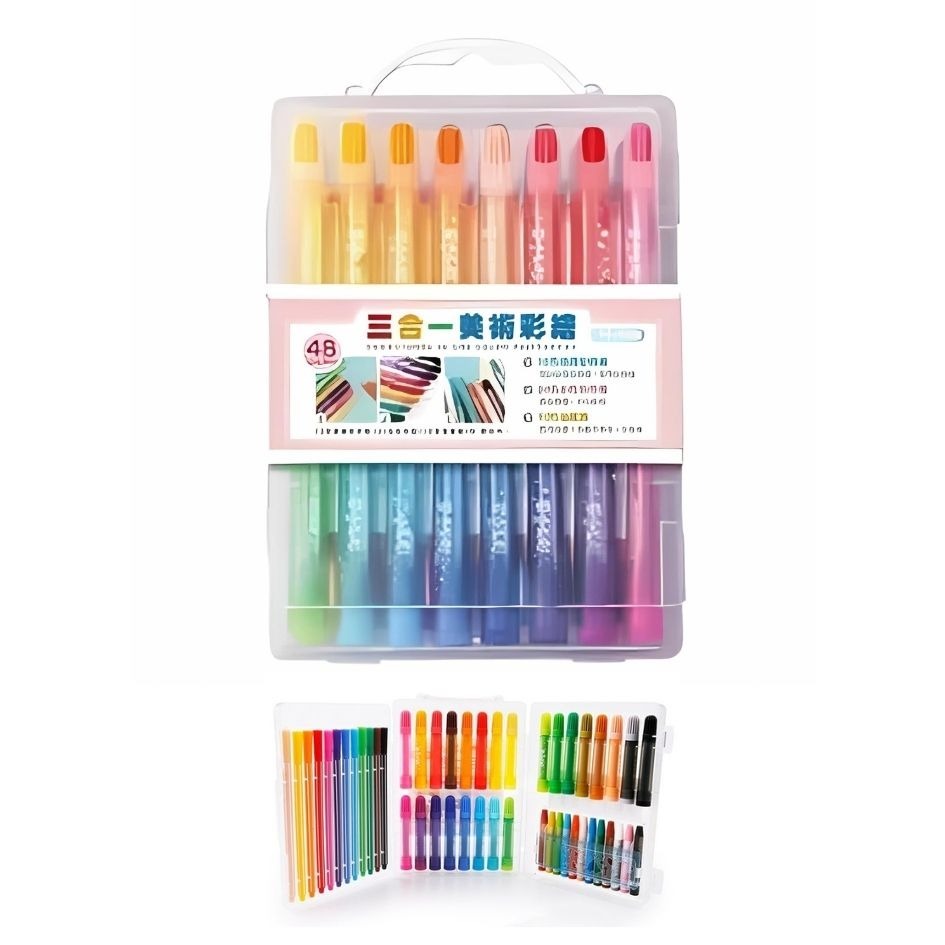 UBILIN 優比霖 可水洗彩色筆 西瓜太郎 彩色筆 筆 水洗 24色 三合一彩色筆 文具 彩繪 繪畫用具-細節圖4