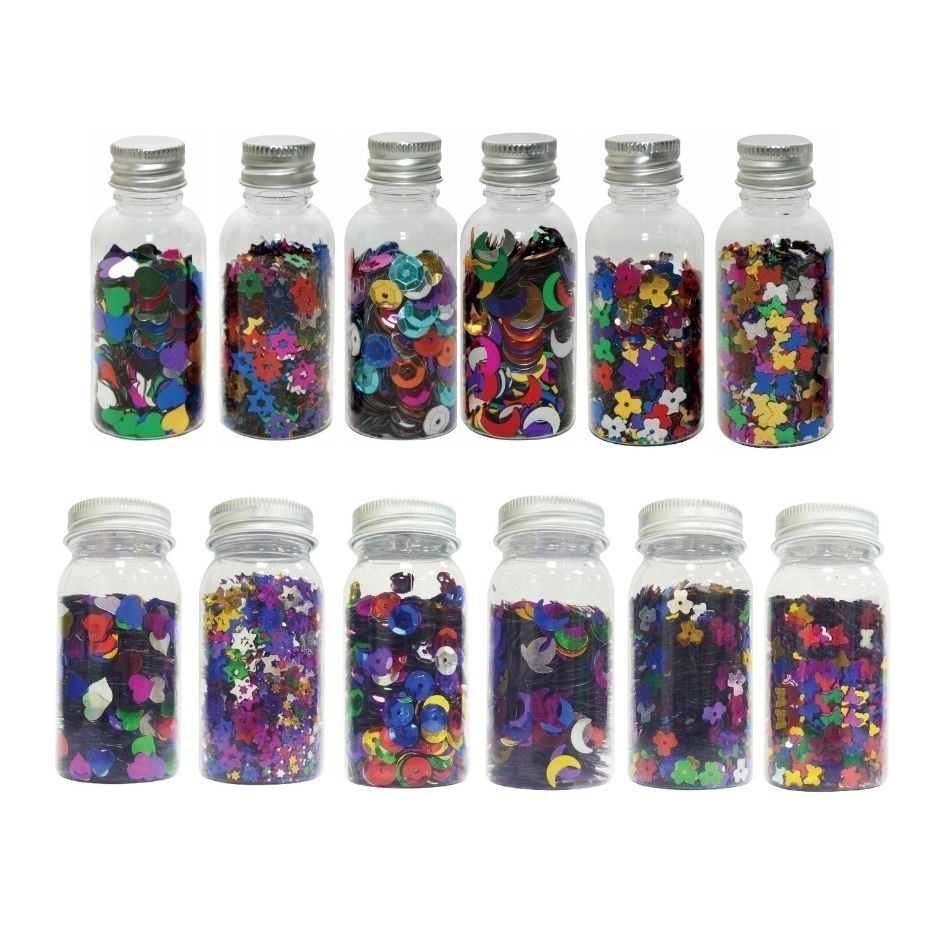 卡勒富亮片 優筆霖亮片 鋁蓋亮片罐 亮片 香豆 美勞 手工藝材料 派對佈置 閃亮配件 小亮片 大亮片-細節圖2