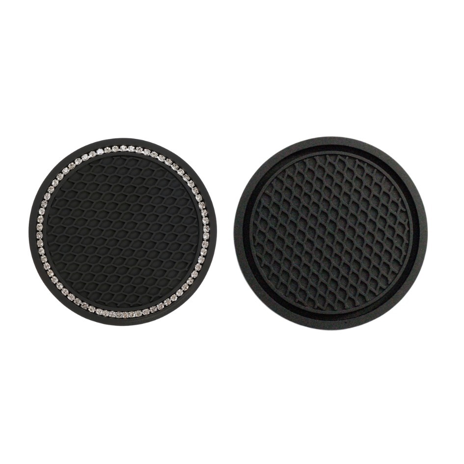 圓型帶鑽水杯墊🔥汽車防滑墊 置物墊 防滑墊 蜂巢紋理 車用杯墊 辦公桌杯墊 造型杯墊 創意裝飾用品 辦公室小物-細節圖5