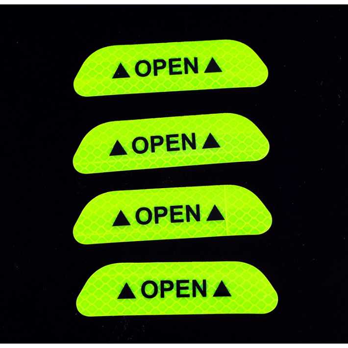 【竣天】OPEN鑽石反光貼紙 反光飾條 車門警示 車門防撞貼 反光片 反光條 反光貼 車貼 安全警示 反光帶 車門飾條-細節圖2