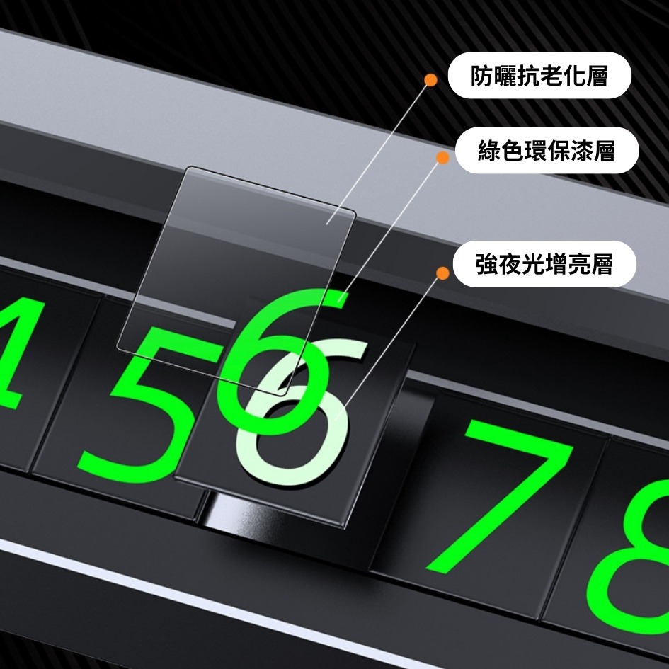 新北出貨🔥 鋁合金 車用隱藏號碼牌 磨砂款 臨停號碼牌 電話號碼牌 鋁閤金材質 臨時停車牌 夜光停車牌 臨停車牌-細節圖2