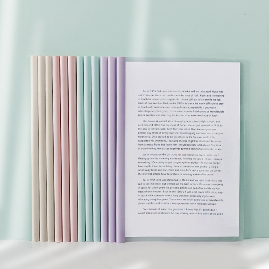 馬卡龍 抽桿文件夾 A4資料夾 單件售 水滴桿 透明資料夾 文件夾 L夾 資料簿 檔案夾 收納 收納夾 文件桿 文件收納-細節圖3