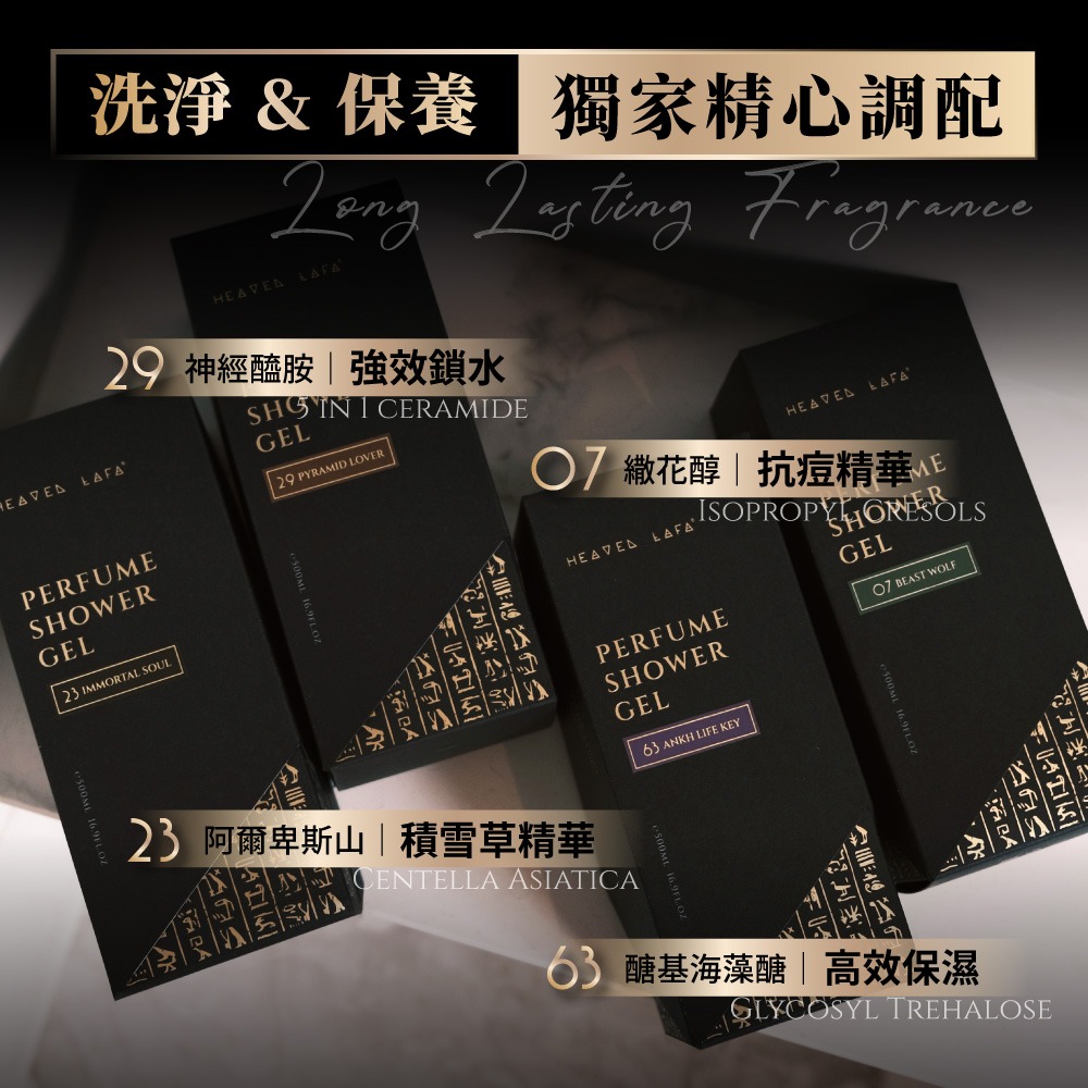 HEAVEN LAFA 香水沐浴露 沐浴露 5倍精油 沐浴乳 天堂費洛香 香氛 500ml 神獸阿努比-細節圖5