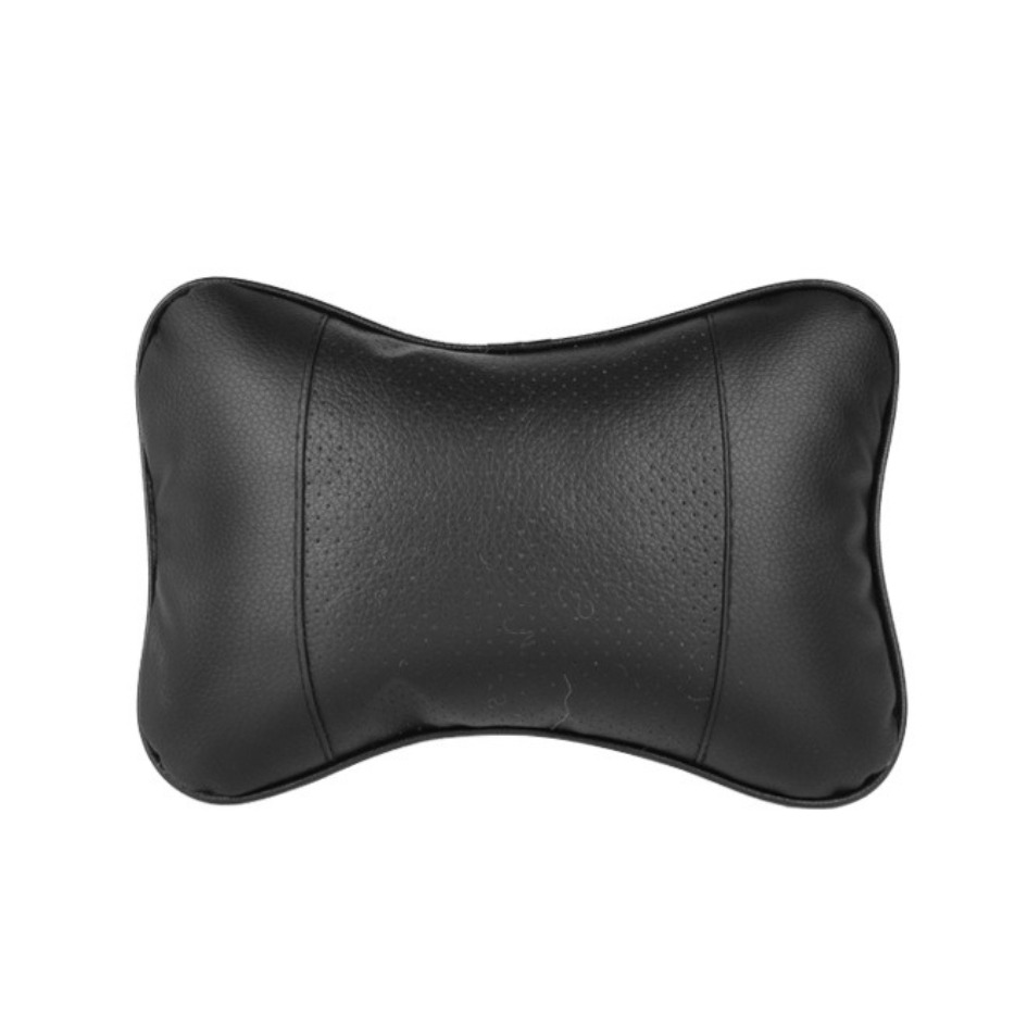 汽車枕頭 汽車靠枕 枕頭 頸枕 汽車靠枕 頭枕 車枕 黑色枕頭 護肩頸頭枕 皮革枕頭 車用皮革枕 車用-細節圖8