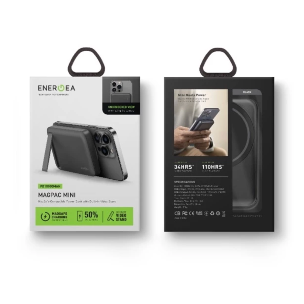 【ENERGEA】新加坡 MagPac Mini 10000mAh 磁吸無線 快充 支架行動電源 行動電源-細節圖2