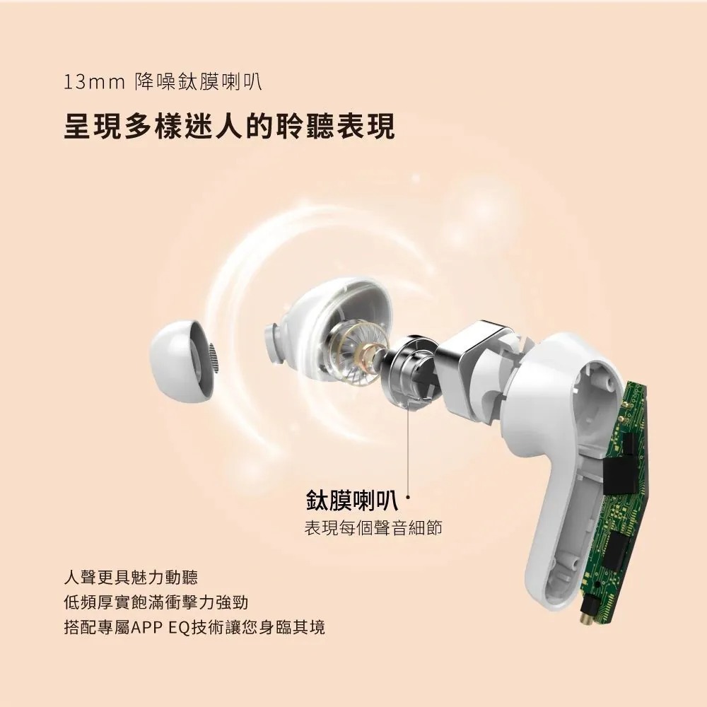 【Aircolor】Pure Air ANC 主動降噪 藍牙耳機 耳機 APP調音 ENC通話 降噪耳機 無線藍牙耳機-細節圖3
