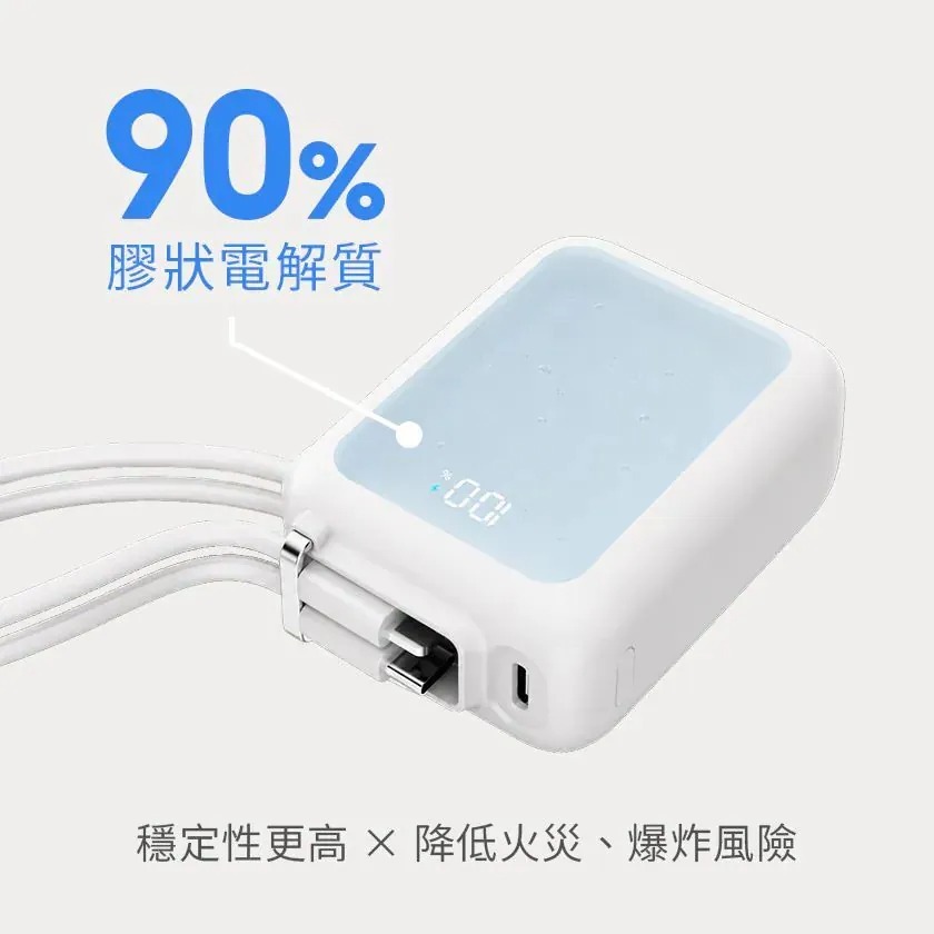 【GUXON】極方塊 雙線行動電源 GFC930 半固態行動電源 10000mAh 大容量行動電源 可上飛機 行動充電-細節圖5