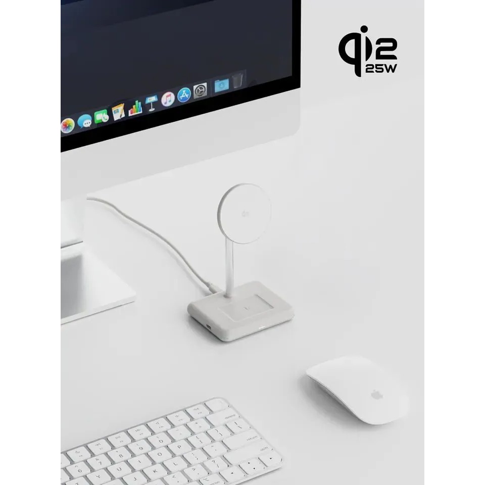 Allite WQ2 Qi2.2 2+1 磁吸無線充電座 認證支援 25W 無線快充 充電座 充電盤 手機充電座-細節圖8