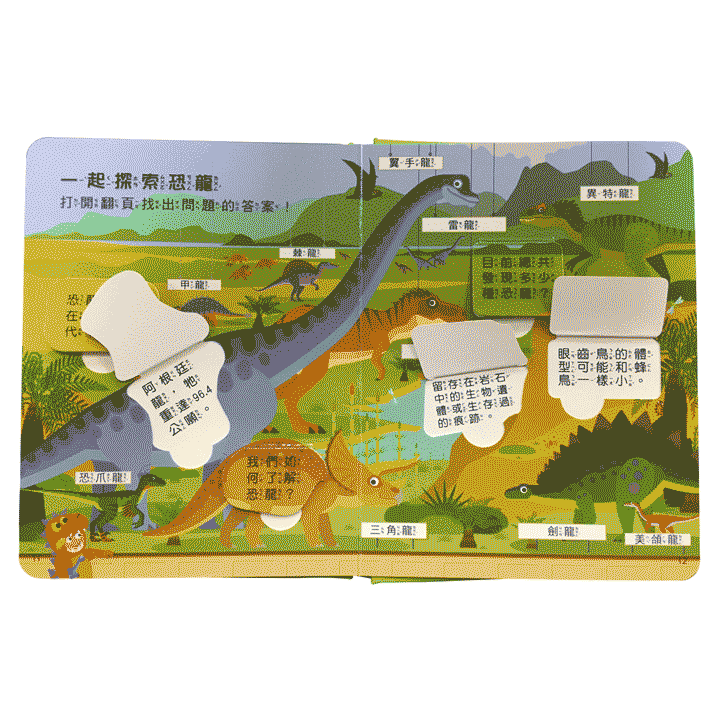 微笑心❤️小小孩的大問題：為什麼沒有恐龍？厚紙翻翻書 趣味童書 成長繪本 故事書 學習教具-細節圖6