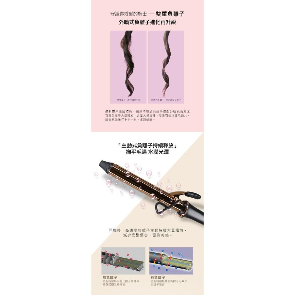 ［美髮學堂］Pingo  K9 Plus 外噴式負離子加長電棒-革命進化款-細節圖3