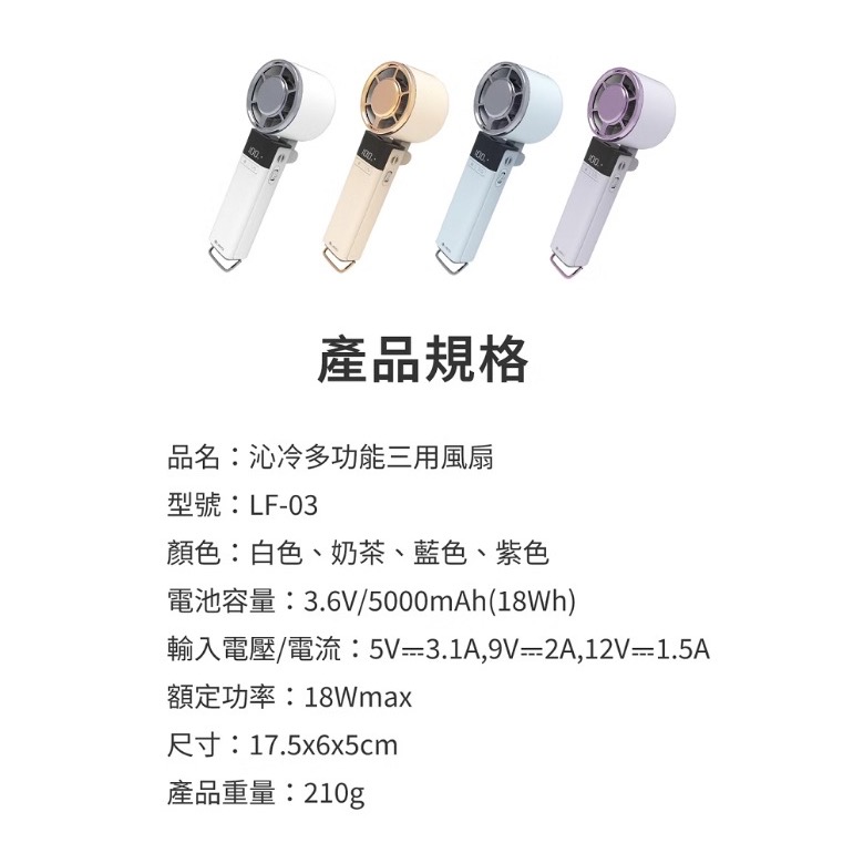 ￼【LaPO】製冷高速可折疊隨身風扇 5000mAh大電量 日本松下電芯 可出國 手持 掛頸 拆卸式後蓋風罩LF-03-細節圖3