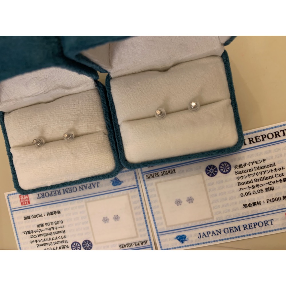 鉑金天然鑽鑽石耳環-細節圖4