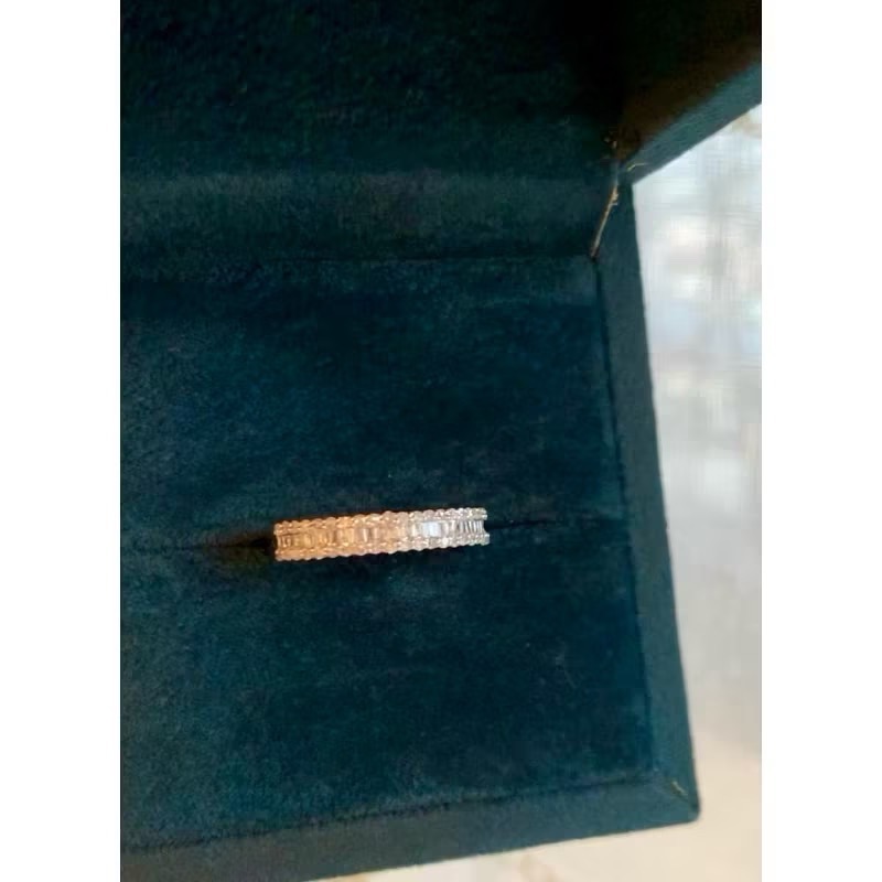 18k金天然鑽石排戒-細節圖2