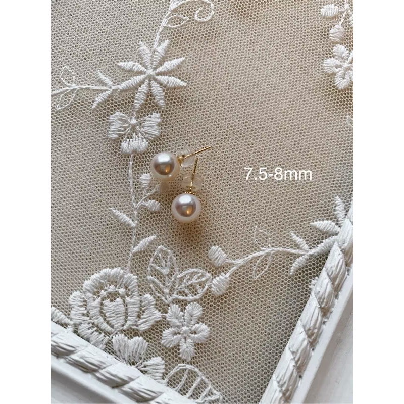 18k金Akoya海水珍珠耳環-規格圖8