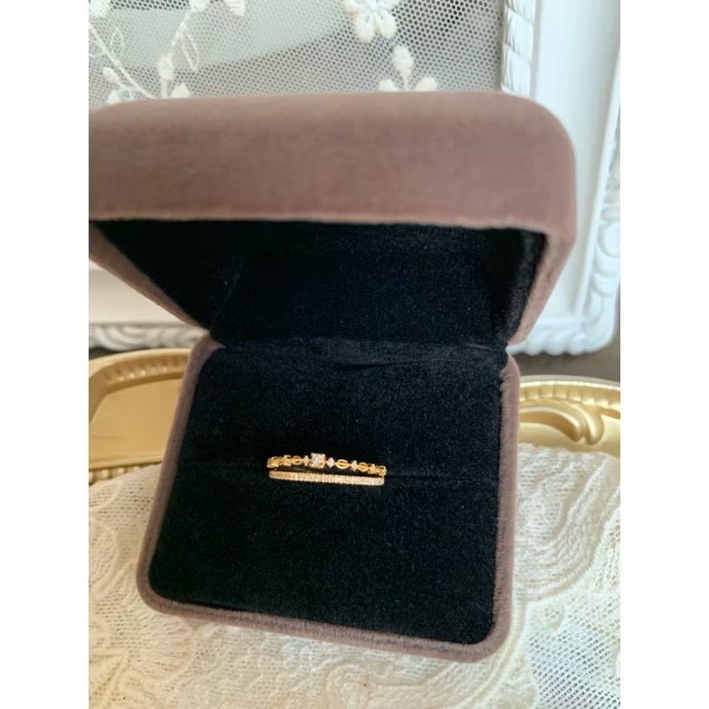 18k天然鑽石15分雙排戒指-細節圖3