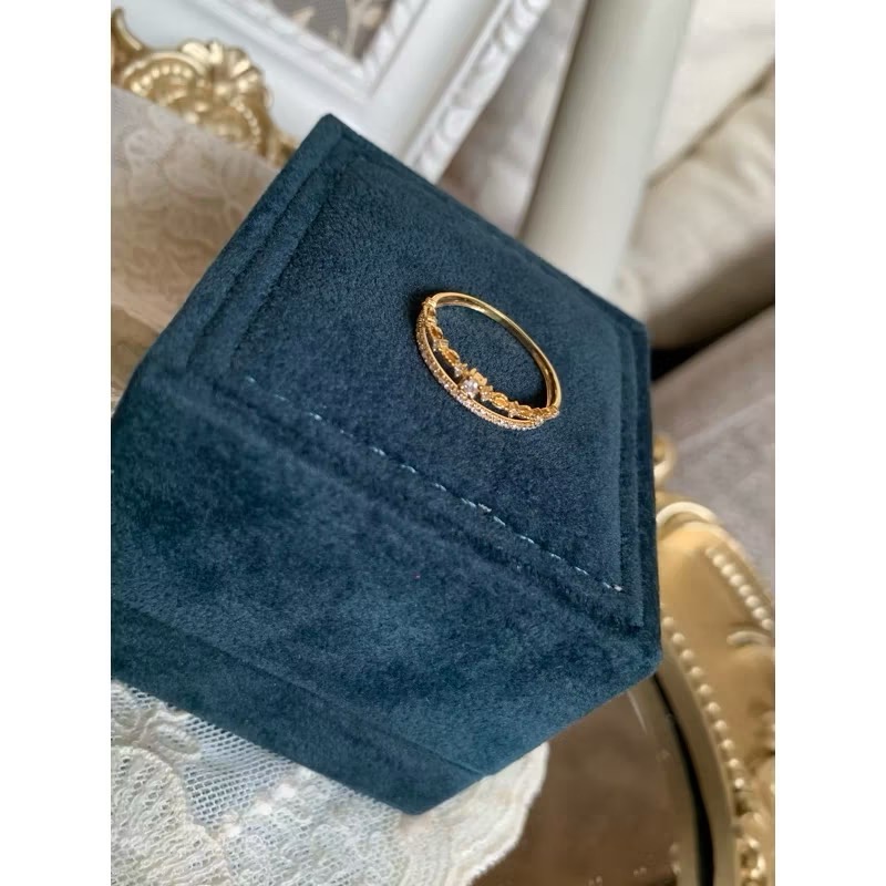 18k天然鑽石15分雙排戒指-細節圖5