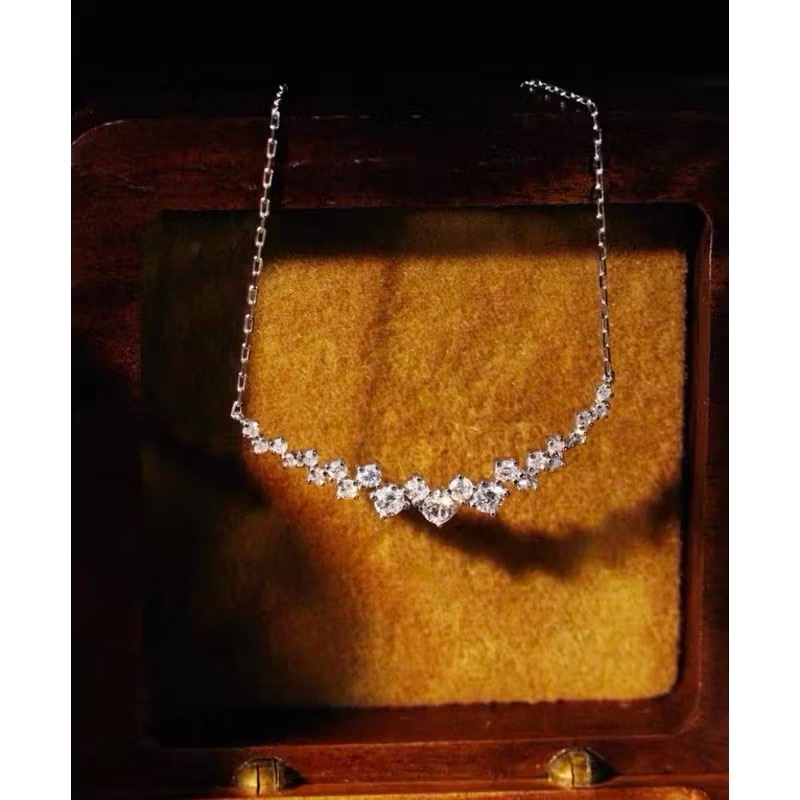 18k金60分微笑鑽石項鍊-細節圖2