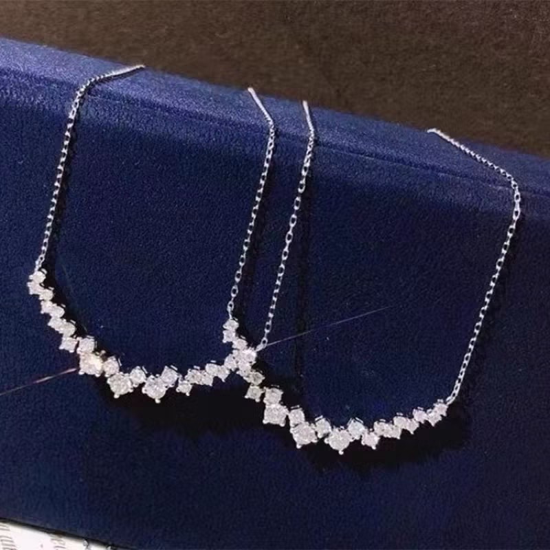 18k金60分微笑鑽石項鍊-細節圖3