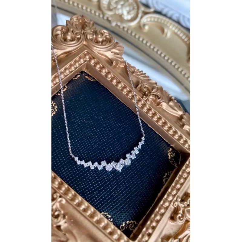 18k金60分微笑鑽石項鍊-細節圖4