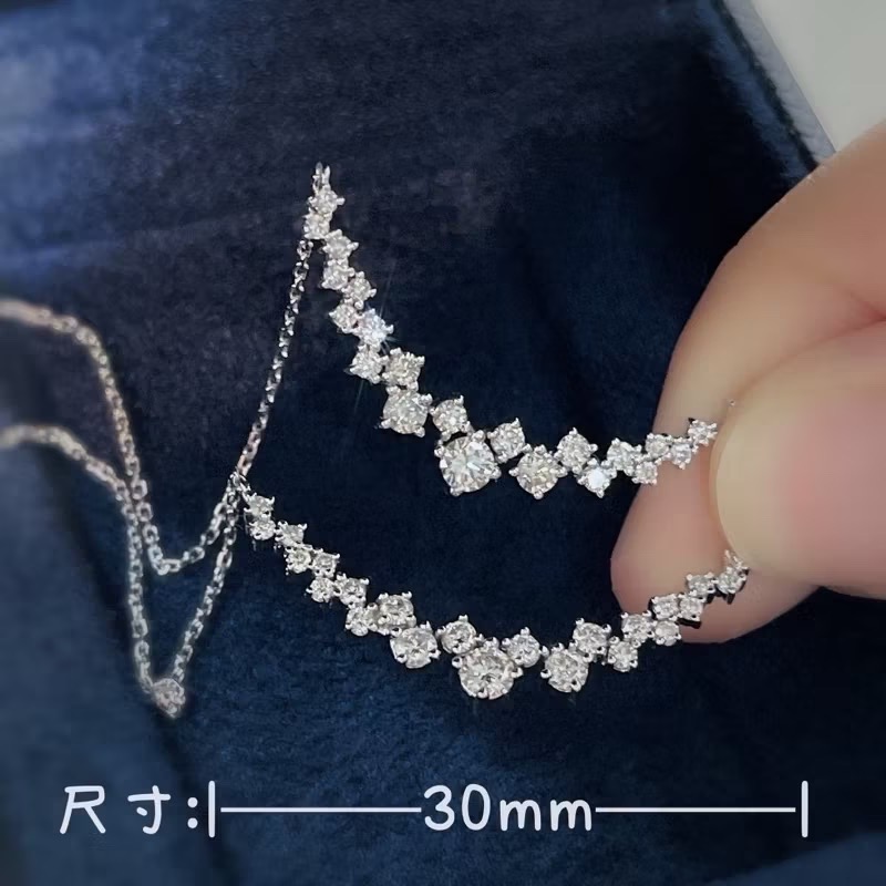 18k金60分微笑鑽石項鍊-細節圖6