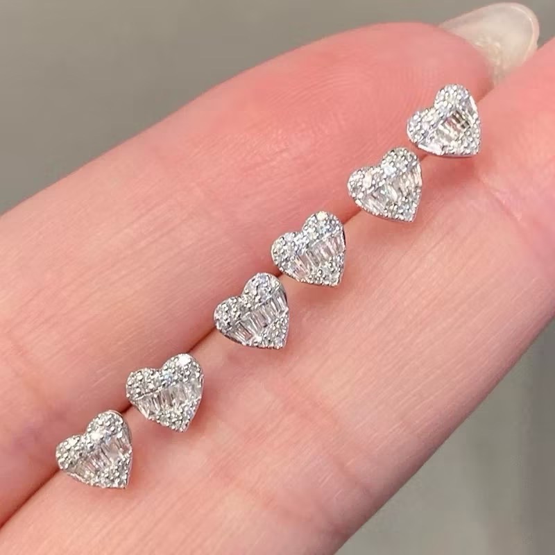 熱賣款♥️18k金天然鑽石愛心鑽石耳環-細節圖4