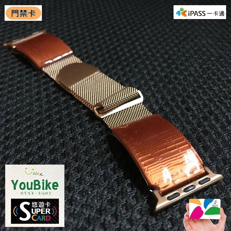 🍎免運AppleWatch SuperCard超級悠遊卡錶帶~米蘭運動防水型(APPALE全系列通用)一卡通PLUS-細節圖2