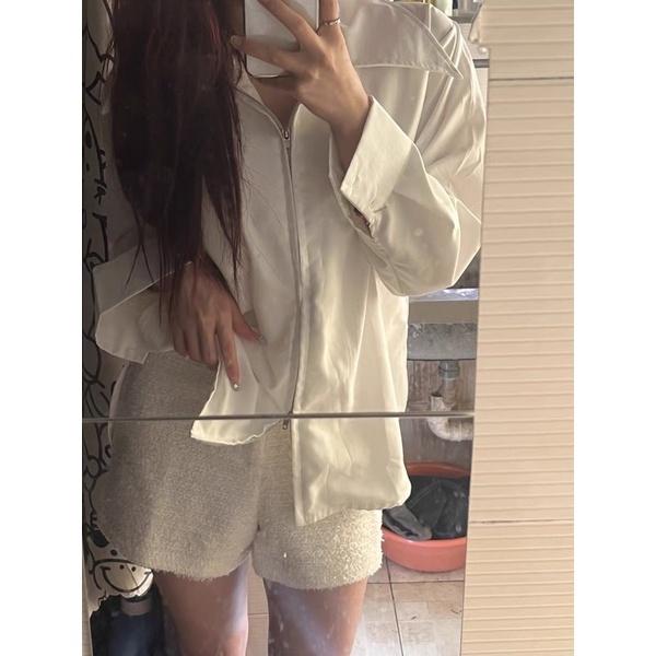 實拍重工亮絲小香毛呢褲毛呢短褲 寬鬆闊腿a字短褲 百搭時尚氣質短褲-細節圖6