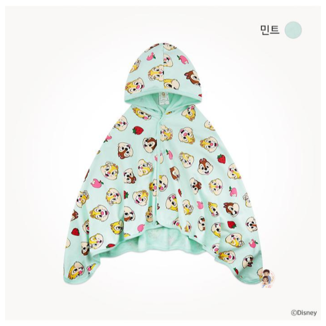 【正版授權 | 現貨】韓國milkmile x 迪士尼 奇奇蒂蒂 披風浴巾  | 兒童海灘巾 | 斗篷浴巾 | 連帽浴巾-細節圖6