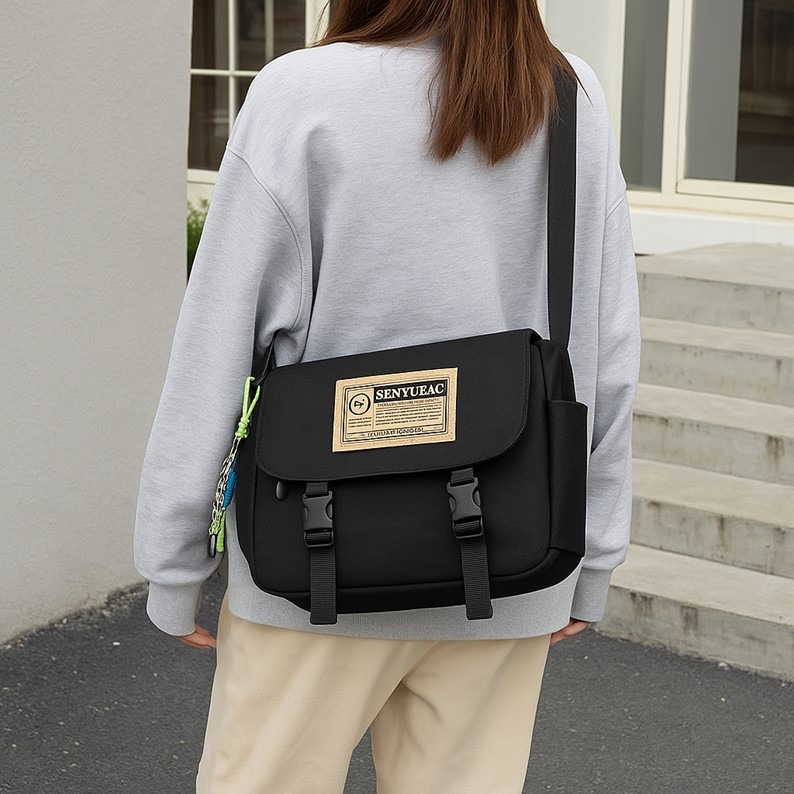 個性托特包 大學生背包 學生背包 斜背包 側背包 書包 單肩包 斜背包大容量 單肩背包 斜背尼龍包 防水書包 防水包包-細節圖7