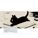 超大號滑鼠墊 貓咪鼠標墊 超大 可愛 卡通 加厚 辦公電腦大號桌面 鍵盤墊 桌墊 萌趣黑貓 大尺寸滑鼠墊 可愛小黑貓-規格圖8