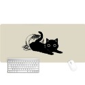 超大號滑鼠墊 貓咪鼠標墊 超大 可愛 卡通 加厚 辦公電腦大號桌面 鍵盤墊 桌墊 萌趣黑貓 大尺寸滑鼠墊 可愛小黑貓-規格圖4