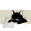 超大號滑鼠墊 貓咪鼠標墊 超大 可愛 卡通 加厚 辦公電腦大號桌面 鍵盤墊 桌墊 萌趣黑貓 大尺寸滑鼠墊 可愛小黑貓-規格圖4