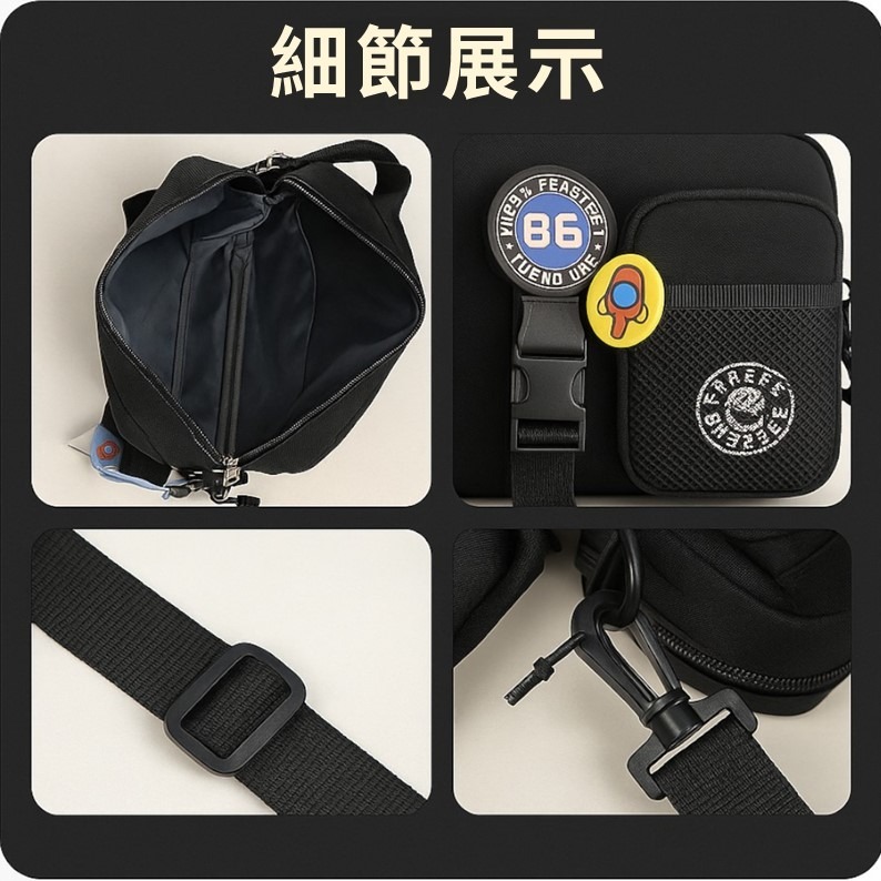 郵差帆布側背包 郵差包 單肩包 側背包 帆布背包 斜背包 帆布包 帆布斜背包 斜挎包 牛津包 尼龍斜背包 斜肩包-細節圖4