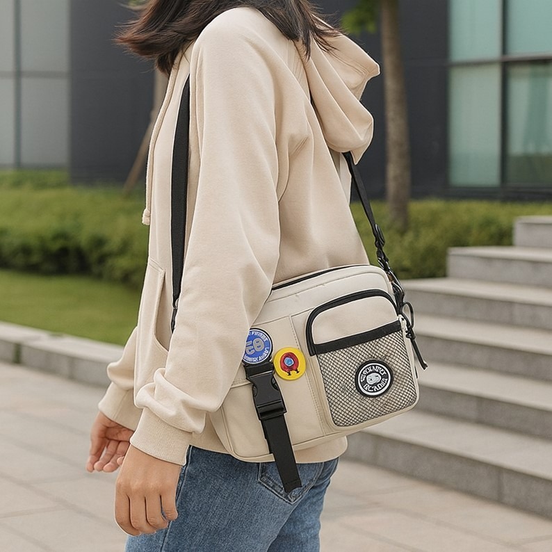 郵差帆布側背包 郵差包 單肩包 側背包 帆布背包 斜背包 帆布包 帆布斜背包 斜挎包 牛津包 尼龍斜背包 斜肩包-細節圖5