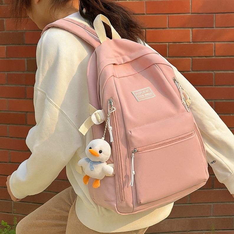 雙肩後背包 大容量防潑水背包 雙肩包 肩背包 電腦包 書包 後背包 兩用包 防撥水後背包 背包 日版ins 後背包-細節圖5