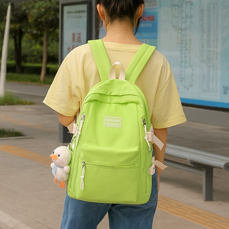 雙肩後背包 大容量防潑水背包 雙肩包 肩背包 電腦包 書包 後背包 兩用包 防撥水後背包 背包 日版ins 後背包-細節圖9