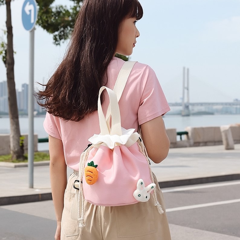 可愛包包 搞怪包包 造型包包 造型包 單肩包 側肩包 單肩背包 單肩包女 包包女斜背包 帆布包 水桶包-細節圖6