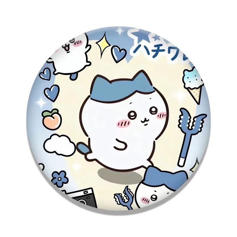 吉伊卡哇 藍色監獄 鐳射徽章 蜂樂回 凪誠士郎 千切豹馬 御影玲王交換禮物 自嘲熊CHIIKAWA徽章小八烏薩奇吉伊懶獅-規格圖3
