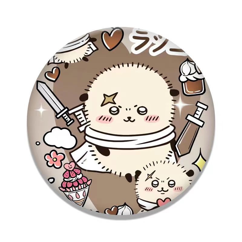 吉伊卡哇 藍色監獄 鐳射徽章 蜂樂回 凪誠士郎 千切豹馬 御影玲王交換禮物 自嘲熊CHIIKAWA徽章小八烏薩奇吉伊懶獅-規格圖3