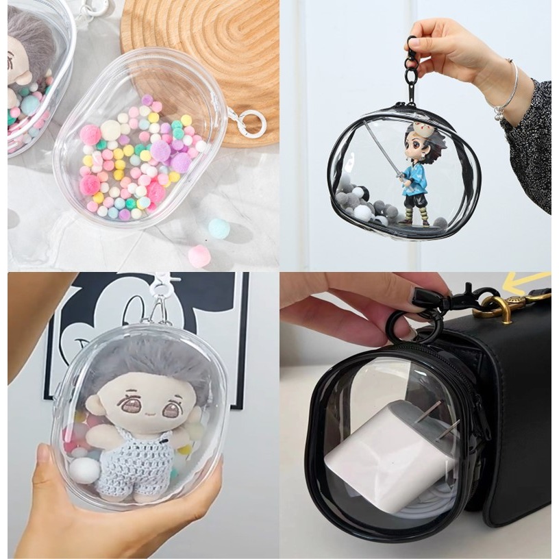 指娃包 痛包 包包吊飾 曬娃包 外出娃包 遛娃包 咕本鍊 徽章套 徽章保護 皮革 吧唧收納包 徽章透明保護套 徽章展示包-細節圖5