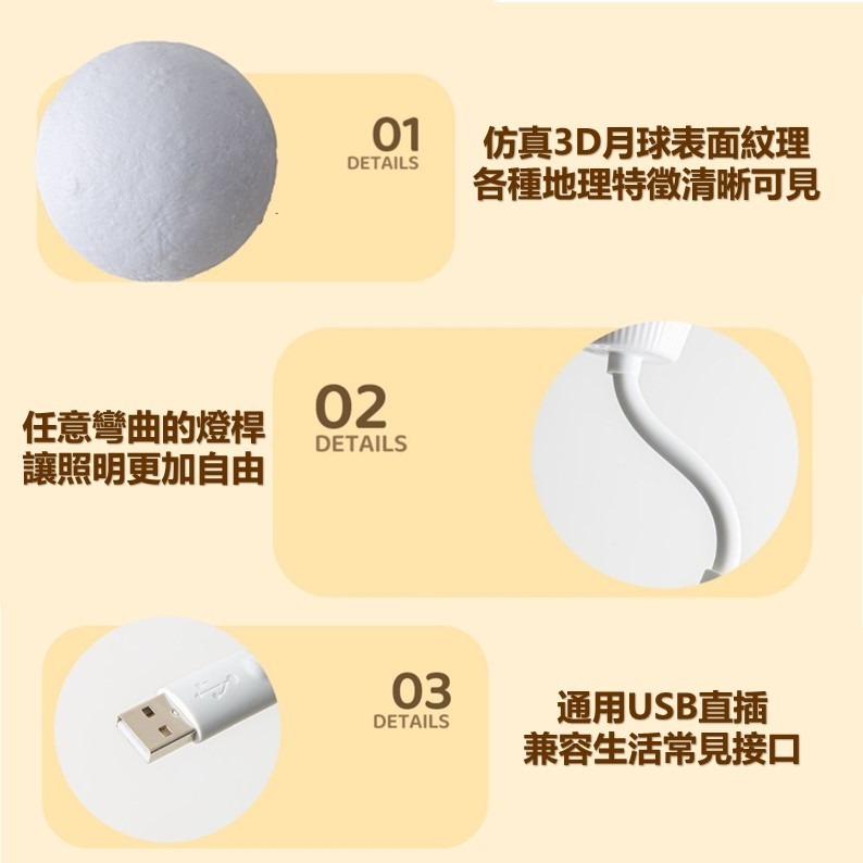 小夜燈 聲控小夜燈 月球小夜燈 造型小夜燈 可愛夜燈 語音小夜燈 聲控燈 智慧小夜燈 usb小夜燈 定時小夜燈 生日禮品-細節圖4