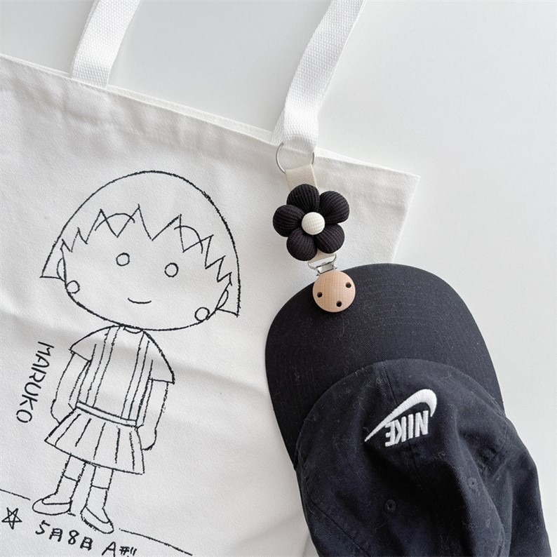 ins風花朵出行帽夾 旅行太陽帽遮陽帽掛夾 掛包包連接帽子 掛夾神器 帽夾 花朵帽夾 萬用夾 旅行帽夾 防丟失帽夾 禮品-細節圖5